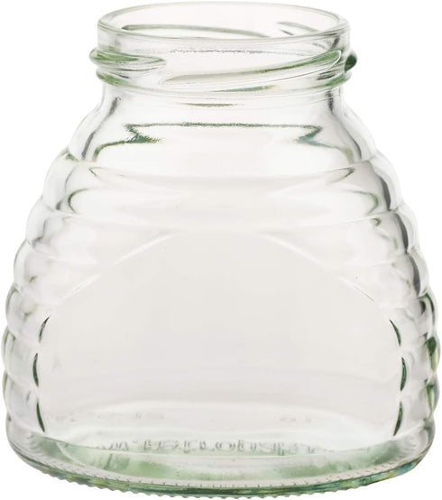 RetroPak 3 oz. Glass Skep Jar for Honey 24 ct. w/metal lids -