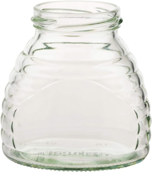 RetroPak 3 oz. Glass Skep Jar for Honey 24 ct. w/metal lids -