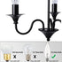 GooChan 2 3 4 6 7 Inch E12 Set 12 (7-Inch 12-Pack) Black Plastic Candle Cover Sleeves,Chandelier Socket