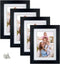 Giftgarden 4x6 Picture Frame Set of 4, 5x7 Frames Matted for 4x6 Pictures or 5x7 Photos, Black Wall Hanging or Tabletop