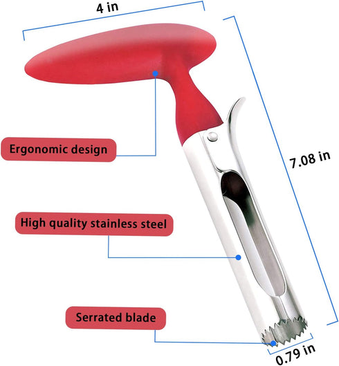 Apple Cutter Slicer & Corer Kit - 12-Blade Slicer & Corer, Includes 3 Premium Stainless Steel Fruit Forks