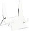 Plymor 3 Pack Clear Acrylic Double-Scoop Display Easel, 3" H x 2.875" W x 2.5" D