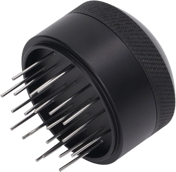 Coffee Needle Distributor, 21 Needles Coffee Cloth Powder Stirrer with Base and Stainless Steel Needle Tool