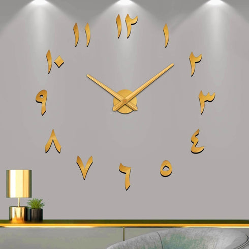 VANGOLD Large DIY Wall Clock, 2-Year Warranty, Modern 3D Wall Clock with Eastern Arabic Numerals for Home Office