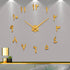 VANGOLD Large DIY Wall Clock, 2-Year Warranty, Modern 3D Wall Clock with Eastern Arabic Numerals for Home Office