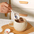 Set of 6 Ceramic Soup Spoons, Asian Spoons for Ramen, Pho, Wonton Dumplings