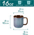 16 oz Set 6, vancasso Coffee Mugs of Large Ceramic Mug with Handle, Unique Glaze Coffee Cups for Latte, Cappuccino