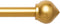 Heavy Duty 3/4" Adjustable Decorative Curtain Rod Set, Gold, for Windows 30 to 80 Inch