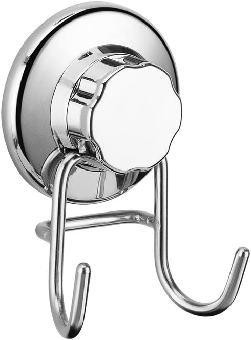 SANNO Suction Cup Hook Holder, Super Power Vacuum Suction Bath Hook, Rustproof Stainless Steel, Set of 3