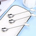 Stainless Steel Mini Coffee Espresso Spoon, Dessert Teaspoons Small Soup Spoons, Silver Cute Animals Coffee Spoon, Set
