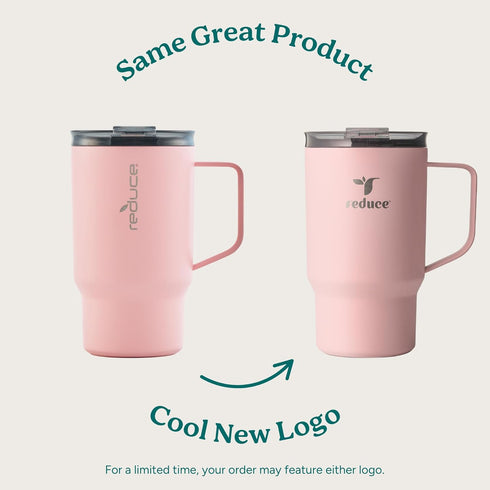 Hot1 18 oz Hot1 6 REDUCE Stainless Steel Insulated Mug with Temperature Adjusting Lid - Dual-Wall Vacuum, Cupholder