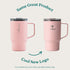 Hot1 18 oz Hot1 6 REDUCE Stainless Steel Insulated Mug with Temperature Adjusting Lid - Dual-Wall Vacuum, Cupholder