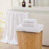 27x55 Set 100 650GSM (White,Pack 6) Bath Towels Percent Cotton Luxury Super Soft Absorbent Bathroom Towels