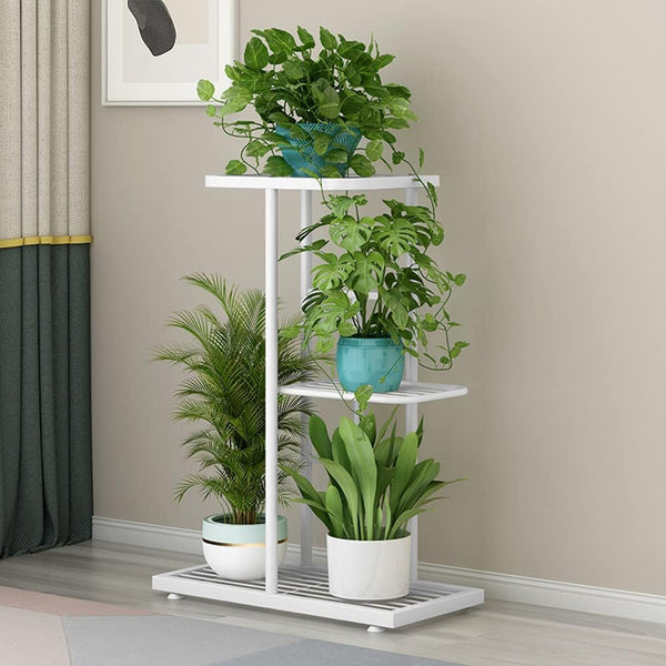 Plant Stand Metal 3 Tier 4 Potted Multiple Flower Pot Holder Shelf