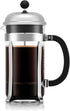 Bodum Chambord French Press Coffee Maker, 34oz, Polished Stainless Steel, High-Heat Borosilicate Glass, Made in Portugal