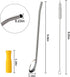 Ice Tea Spoons Long Stainless Steel Spoon Straw Bar Spoons Handle with Straw for Mixing Stirring Drinking