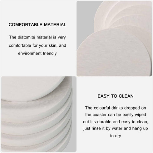 Pznen 2 Pack Accessories,Set 2 Surface of Terrazzo Floor Texture Coasters for Drinks Antique Beautiful Stone Design