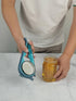Otstar Jar Opener, Bottle and Can Opener for Weak Hands, Seniors with Arthritis, Blue and Grey