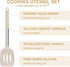 E-far Silicone Cooking Utensils Set, 7 Pcs Heat Resistant Kitchen Utensils with Stainless Steel Handle for Nonstick