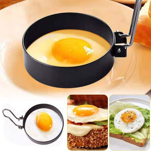 Yevior 4 Pack Egg Rings, Round Egg Cooker Rings for Frying, Shaping Cooking Eggs, Kitchen Gadgets