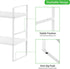 Expandable Cabinet Storage Shelf, Stackable Organizer Rack for Kitchen Bathroom Pantry, Heavy Duty White, 2 PACK