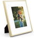 Frametory 8x10 Gold Aluminum Picture Frame - Set of 1, Ideal for 5x7 Photos with Mat or 8x10 Without Mat