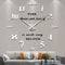 VANGOLD Large Wall Clocks, DIY Modern 3D Wall Clock with Mirror Numbers for Home Office Decor