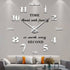 VANGOLD Large Wall Clocks, DIY Modern 3D Wall Clock with Mirror Numbers for Home Office Decor
