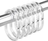 Amazer Plastic Shower Curtain Rings, 24 Pcs C Shaped Hooks for Shower Curtain, Clear for Bathroom