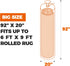 Heavy Duty Rug Storage Bag - Waterproof Plastic Cover for Rolled Carpet Up to 6 x 9 Feet, 4 Mil Thick - 1 Clear Bag, 92
