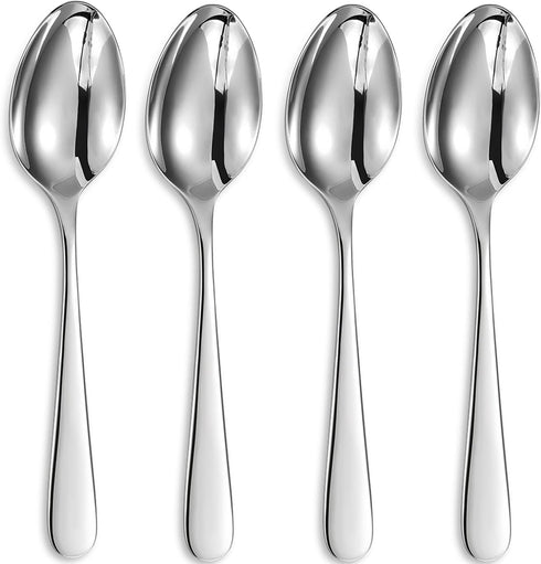 KEAWELL Premium Louise Spoons Set, Set of 4, 18/10 Stainless Steel, Exceptional Mirror Finish, Dishwasher Safe (7.7"