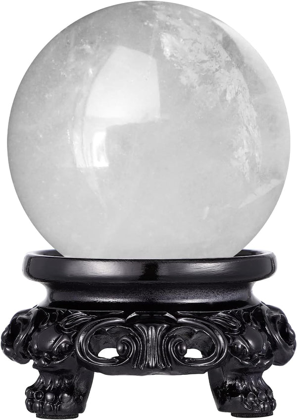 PATKAW Wooden Stand for Crystal Sphere - 1 Pc, 5X5X3Cm, Sphere Stand, Crystal Ball Stand, Gazing Ball Stand, Pendulum