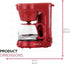 Holstein Housewares 5 Cup Drip Coffee Maker, User Friendly with Permanent Filter, Borosilicate Glass Carafe, Red