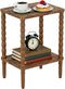 pikpuk Small Narrow Side Table, Vintage End Table - Skinny Bedside Nightstand for