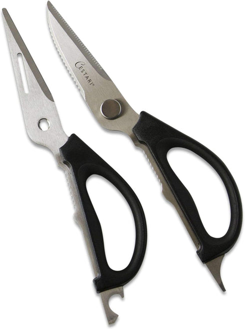 Kitchen Scissors: Heavy Duty Stainless Steel Utility Kitchen Shears for Poultry, Vegetables, Meat, Seafood, Herbs |
