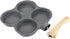 Egg Frying Pan, 4 Hole Non-Stick Omelet Pan, Easy Clean Aluminium Alloy Cooker for Breakfast