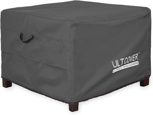 ULTCOVER Waterproof Patio Ottoman Cover Square Outdoor Side Table Furniture Covers Size