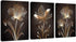 arteWOODS Abstract Wall Art, Brown Flowers Canvas Pictures, Contemporary Minimalism Flower Artwork for Home Decor
