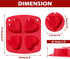 Webake Silicone Heart Mold, Heart Shaped Small Cake Pans for Baking, Jelly, Pudding, Jello, Soap, 2 Pack