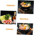 UPKOCH Sukiyaki Cheese Fondue Nabe BBQ Stove, Mini Cast Iron Skillet for Outdoor Cooking, Non-Sticky Pot