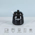 HAOTOP Farmhouse Porcelain Sugar Bowl with Lid and Spoon, 12oz, Easy to Clean (Black)