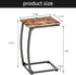 LAKEMID C-Shaped End-Table - Side Table for Couch,Curved Support Legs, Slide Under Couch Table for Sofa, TV Tray Table