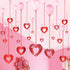 Valentine's Day Glitter Heart Swirl Hanging Decoration for Bridal Shower, Engagement, and Wedding Party