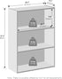 Furinno Reed 3-Tier Multipurpose Open Shelf for Clothing & Closet Storage Organization, Plain White