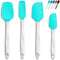 M KITCHEN Silicone Spatula Set, Heat Resistant & BPA Free, 4 Piece Nonstick Rubber Spatulas for Cooking and Baking