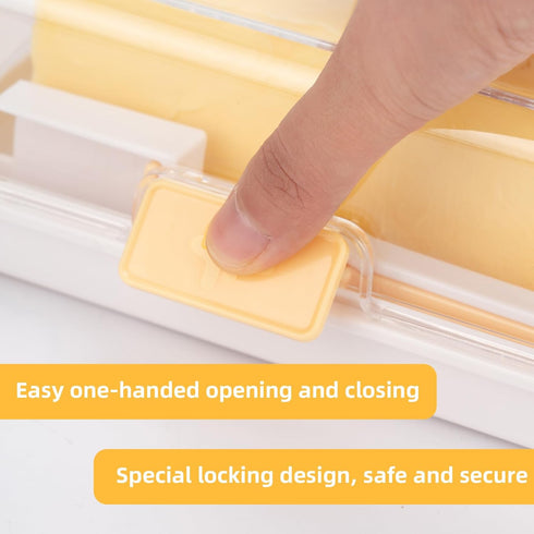 BRIDZON Countertop Countertop Butter Dish for and Fridge, Large Airtight Butter Box with Lid for & Travel, Clear Cover