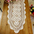 14x36 inch KEPSWET Cotton Handmade Crochet Lace Oval Table Runner Dresser Console Coffee Table TV Stand Decor Black