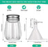 12 Pcs Mini Salt and Pepper Shakers Bulk, 0.5 oz Small Cube Glass Spice Shaker with Plastic Mini Funnels for Kitchen,
