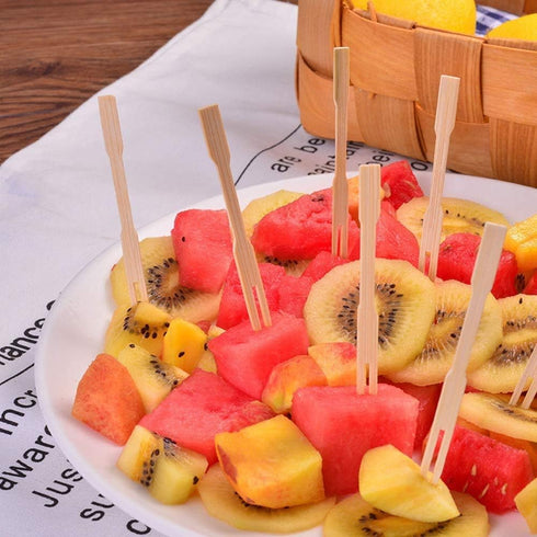 200 Pcs Bamboo Forks 3.5 inch - Wooden Appetizer Forks Mini Food Picks for Party, Banquet, Buffet, Catering