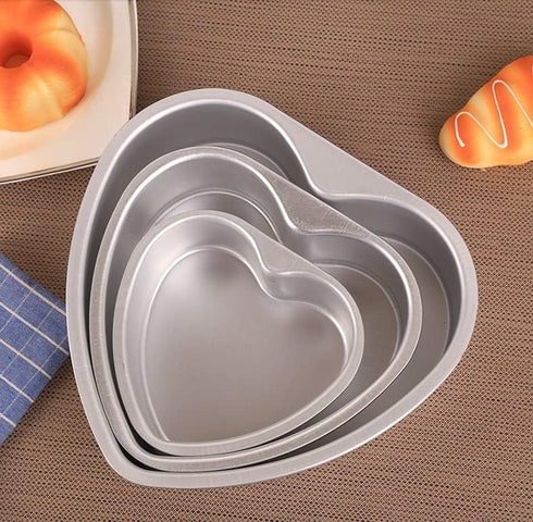 Heart Shaped Cake Pan, 6 Inch Aluminum Cake Tin for Baking, Valentine's Day, Weddings, Birthday Party Mold